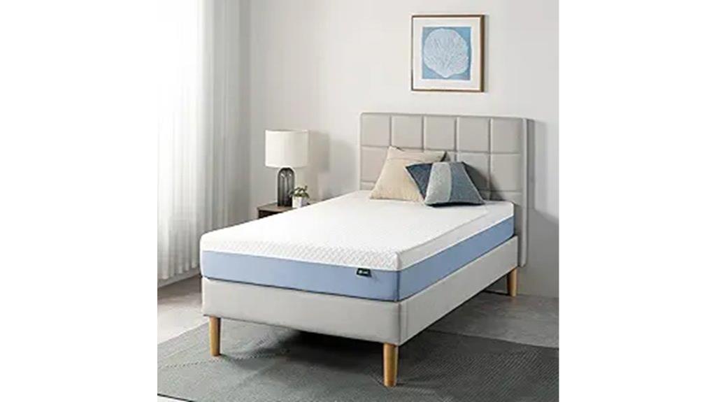 zinus twin cooling mattress review
